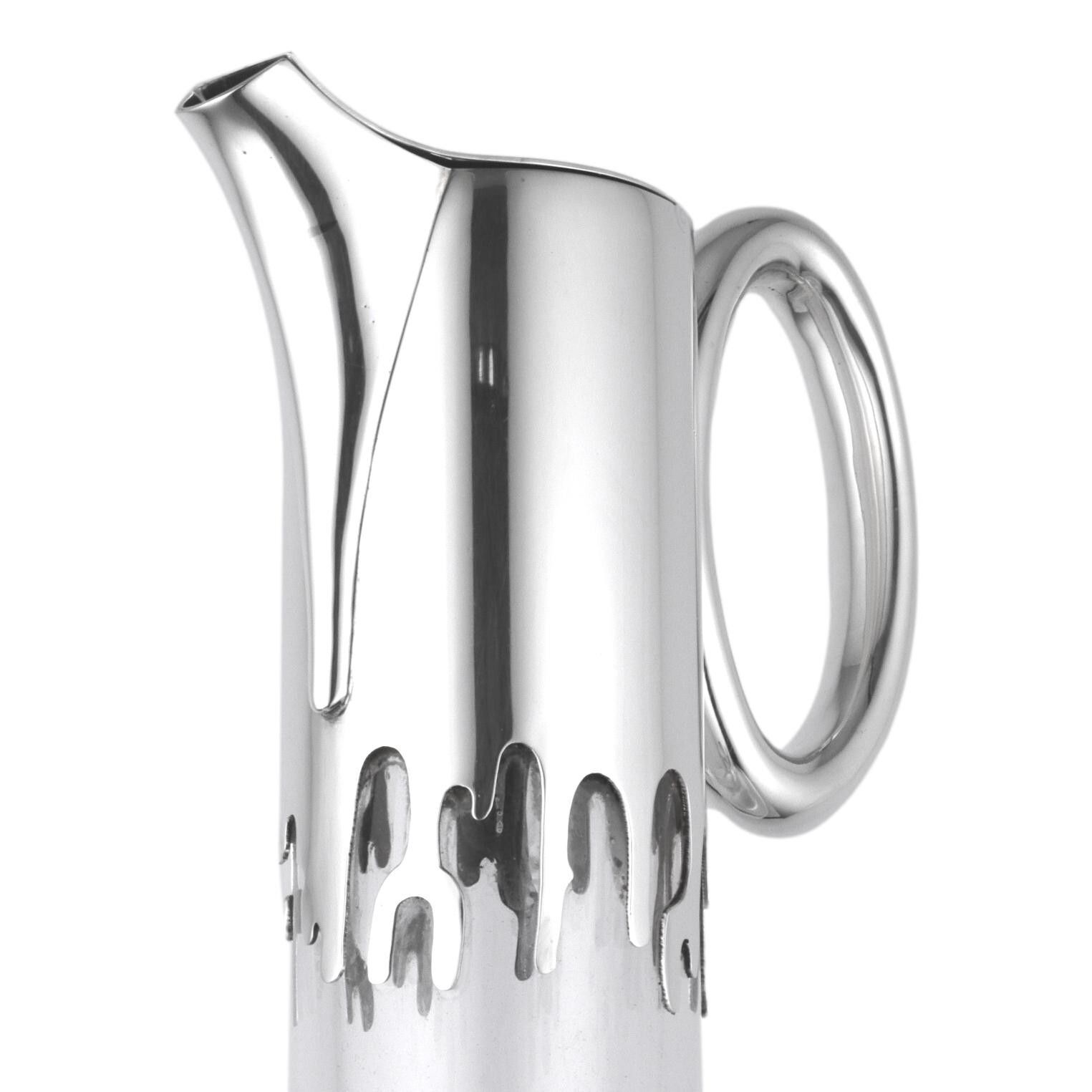 Mappin & Webb Silver & Crystal Mid Century Modern Claret Jug / Decanter 11" photo furniture