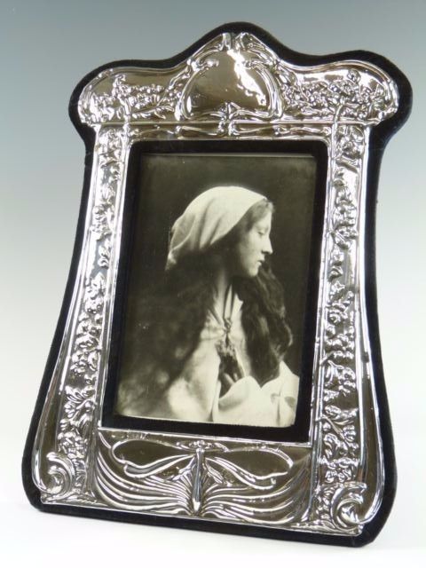 Sterling Silver Art Nouveau Style Photo / Picture Frame 9" Tall Sf123