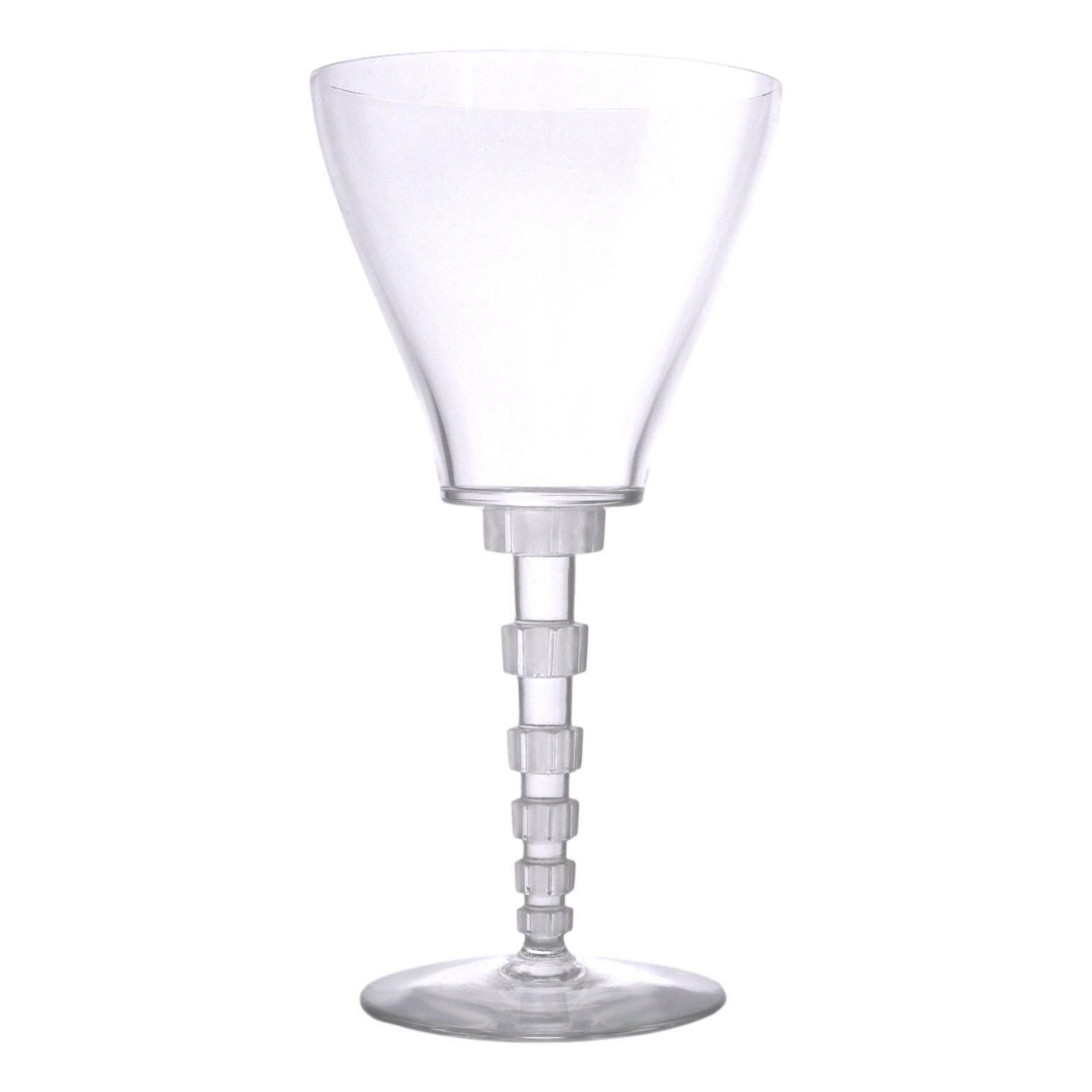Lalique Crystal Arles Wine Glass / Glasses 6"