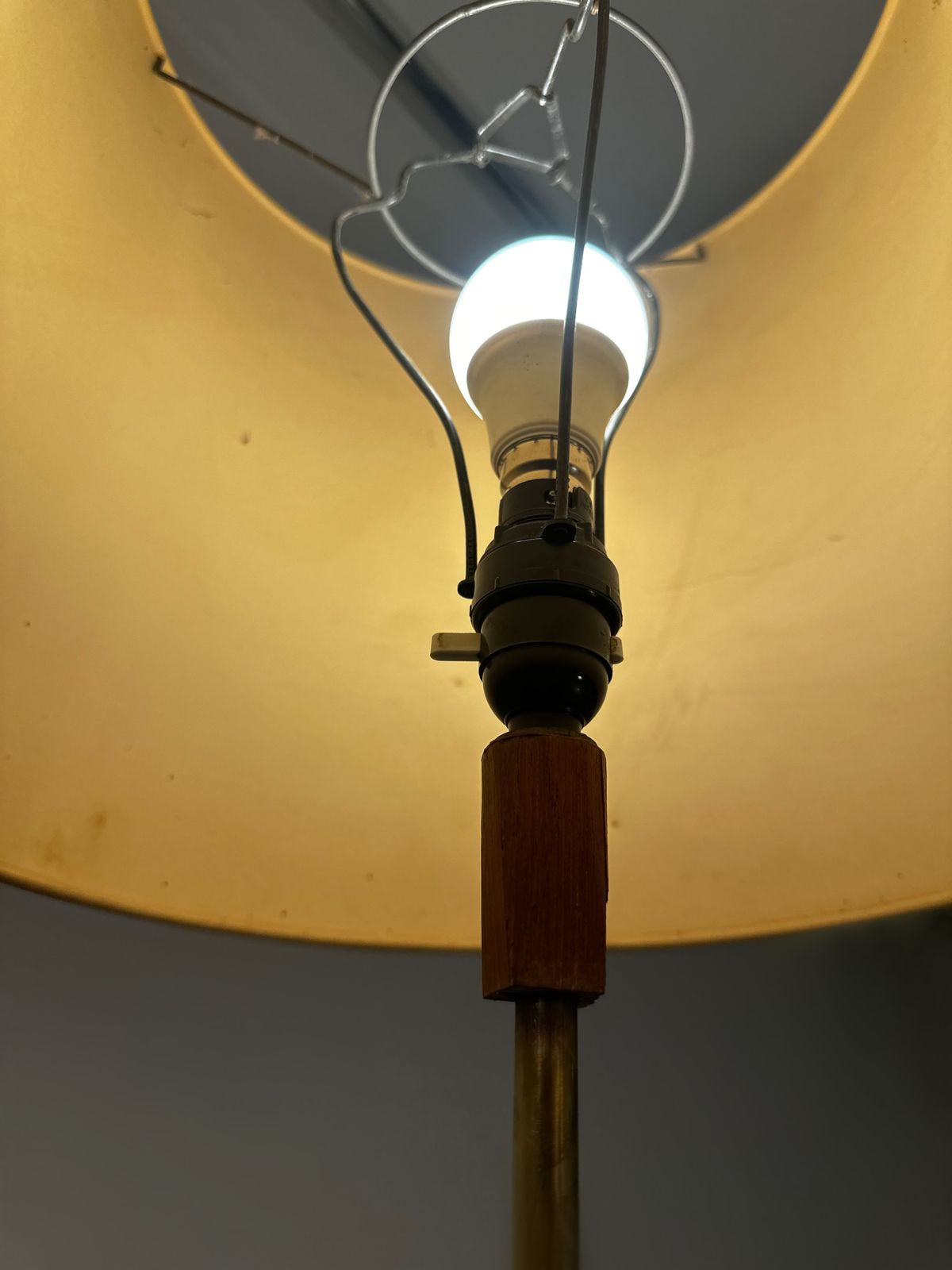 Mid Century One Off Sculptural Teak Standard Floor Lamp, 1948 photo for sale