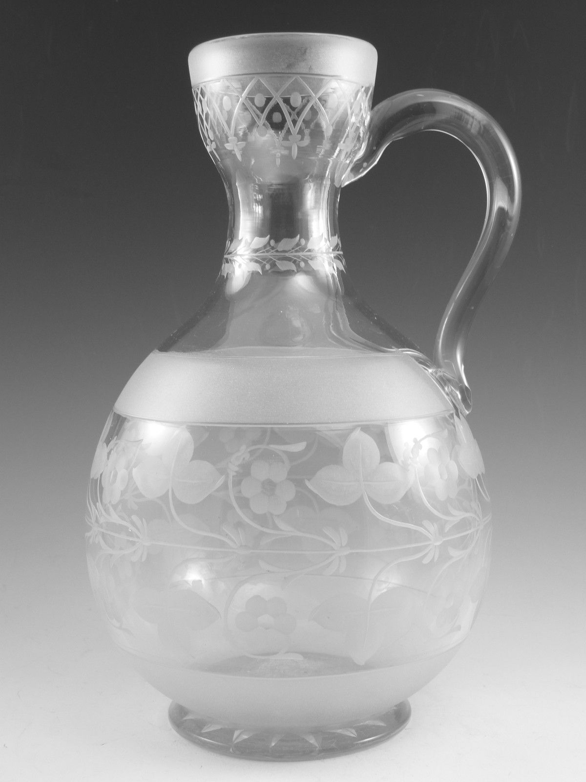 Richardsons Crystal Antique Glass Water Jug 8 3/4" photo furniture