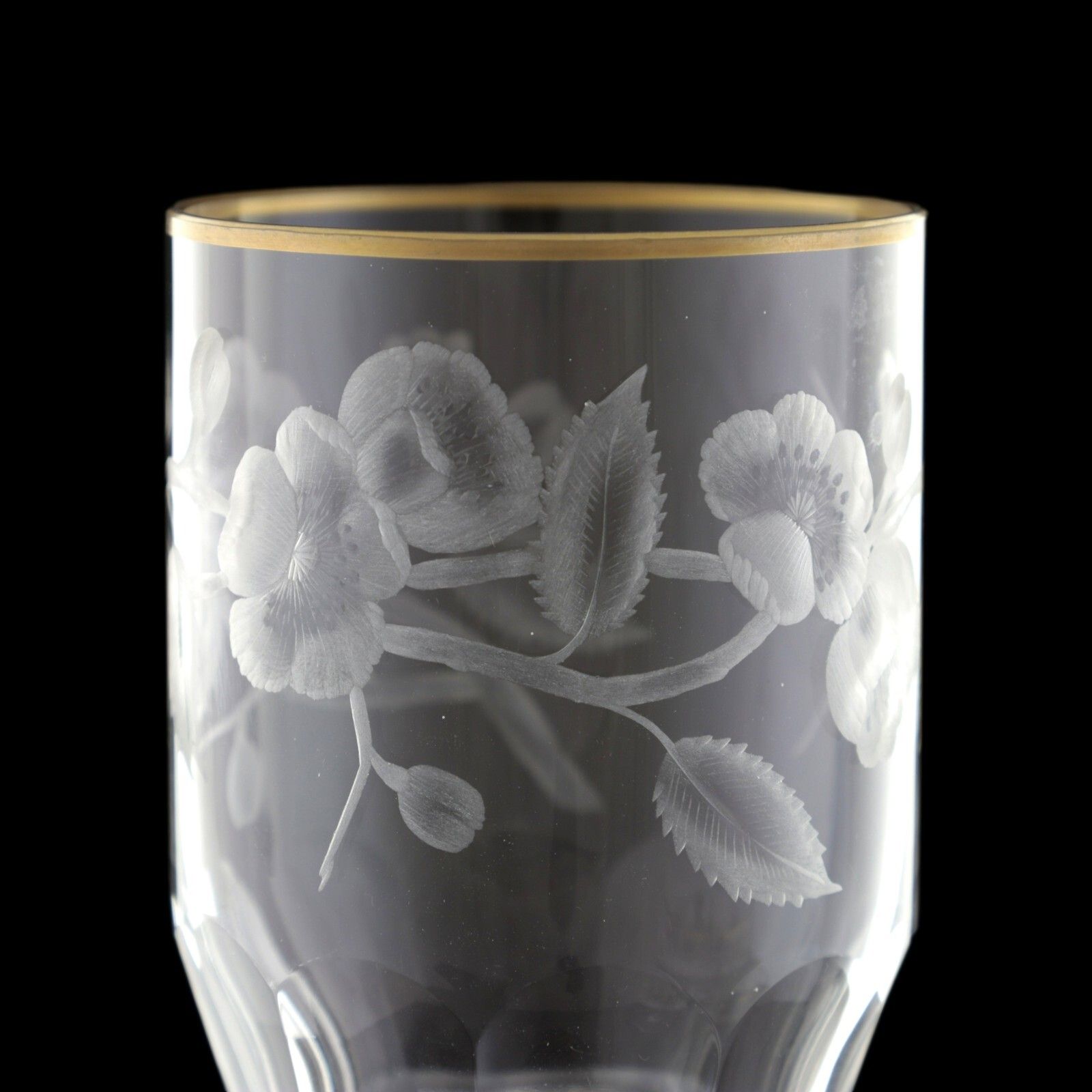Moser Karlsbad Or Harrach Crystal Intaglio Cut Tumbler Glass 9.5cm photo furniture