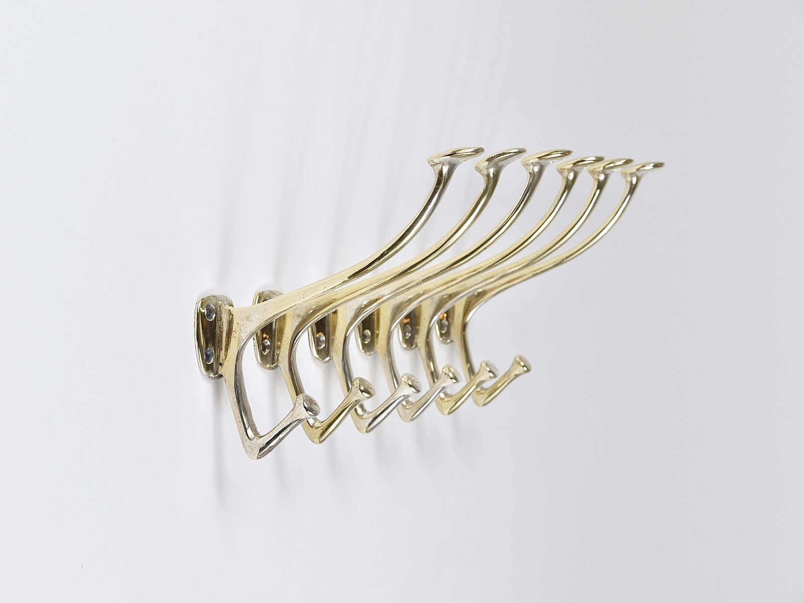 photo buy Up To 6 Adolf Loos Art Nouveau Nickel Brass Wall Hooks Café Capua Vienna, 1900s