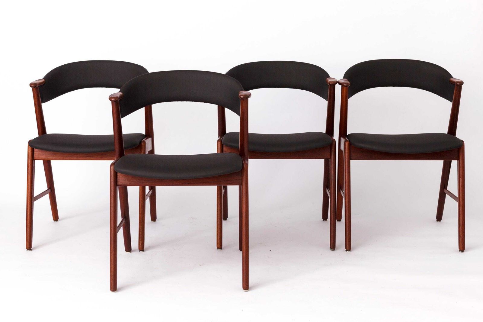 Set Of 4 Danish Teak Dining Chairs By Korup Stolefabrik – 1960s Mid Century Modern Design