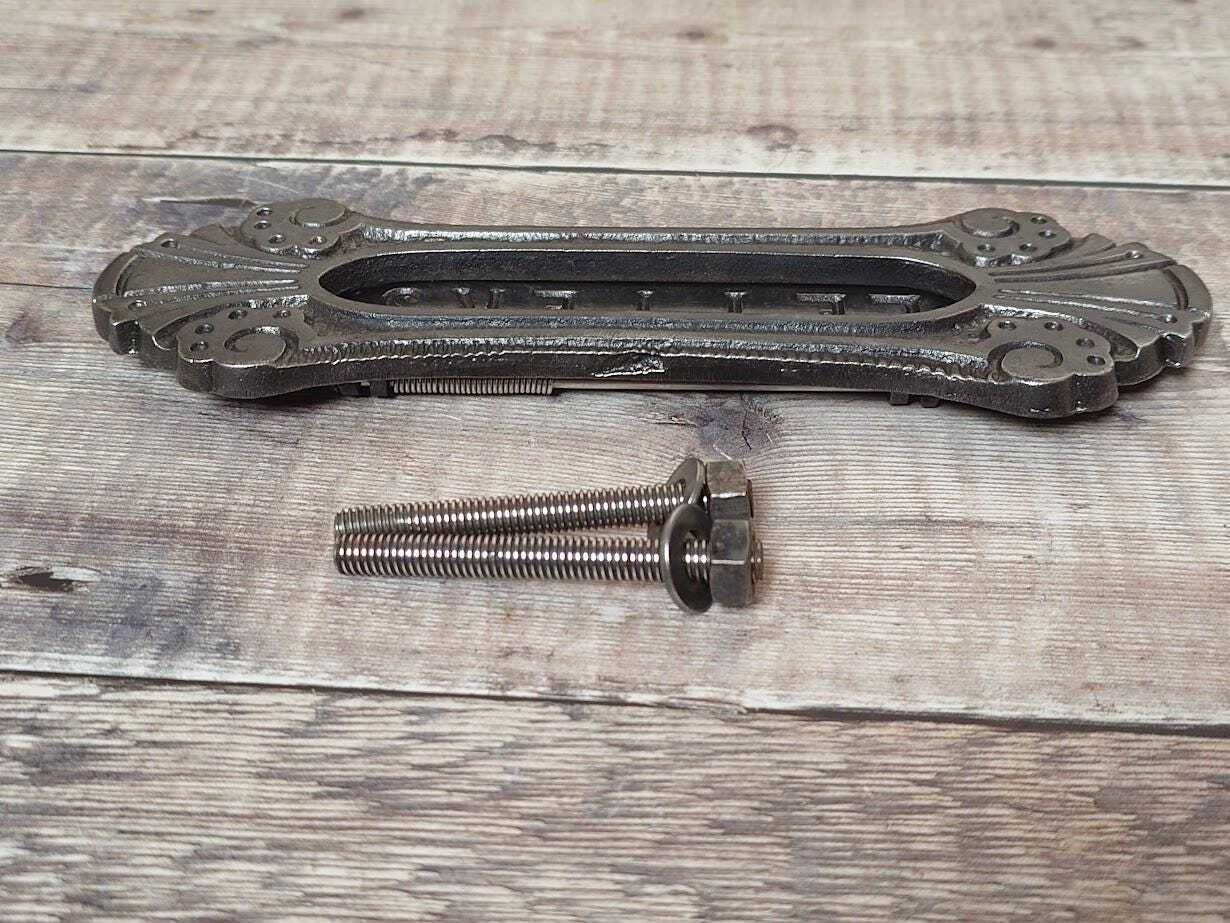 Original Art Nouveau Iron Door Mail Slot, 1900s Vintage Letter Slot, Victorian Iron Letter Box, Antique Iron Letterbox photo buy