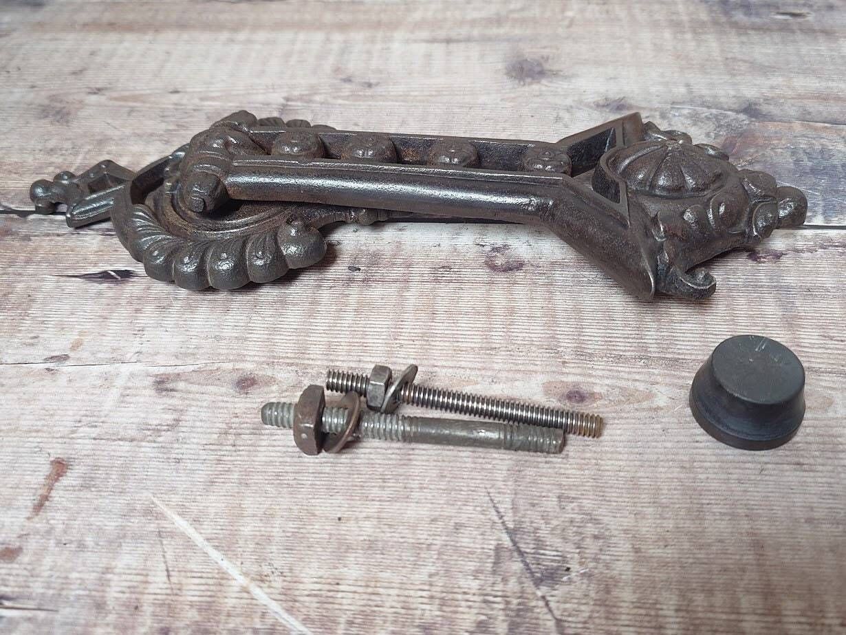 Victorian Iron Door Knocker, Antique Iron Door Knocker, Kenrick? photo Home Fixtures
