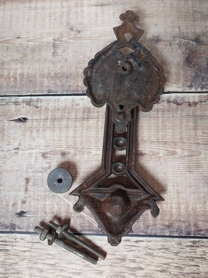 Victorian Iron Door Knocker, Antique Iron Door Knocker, Kenrick? photo vintage