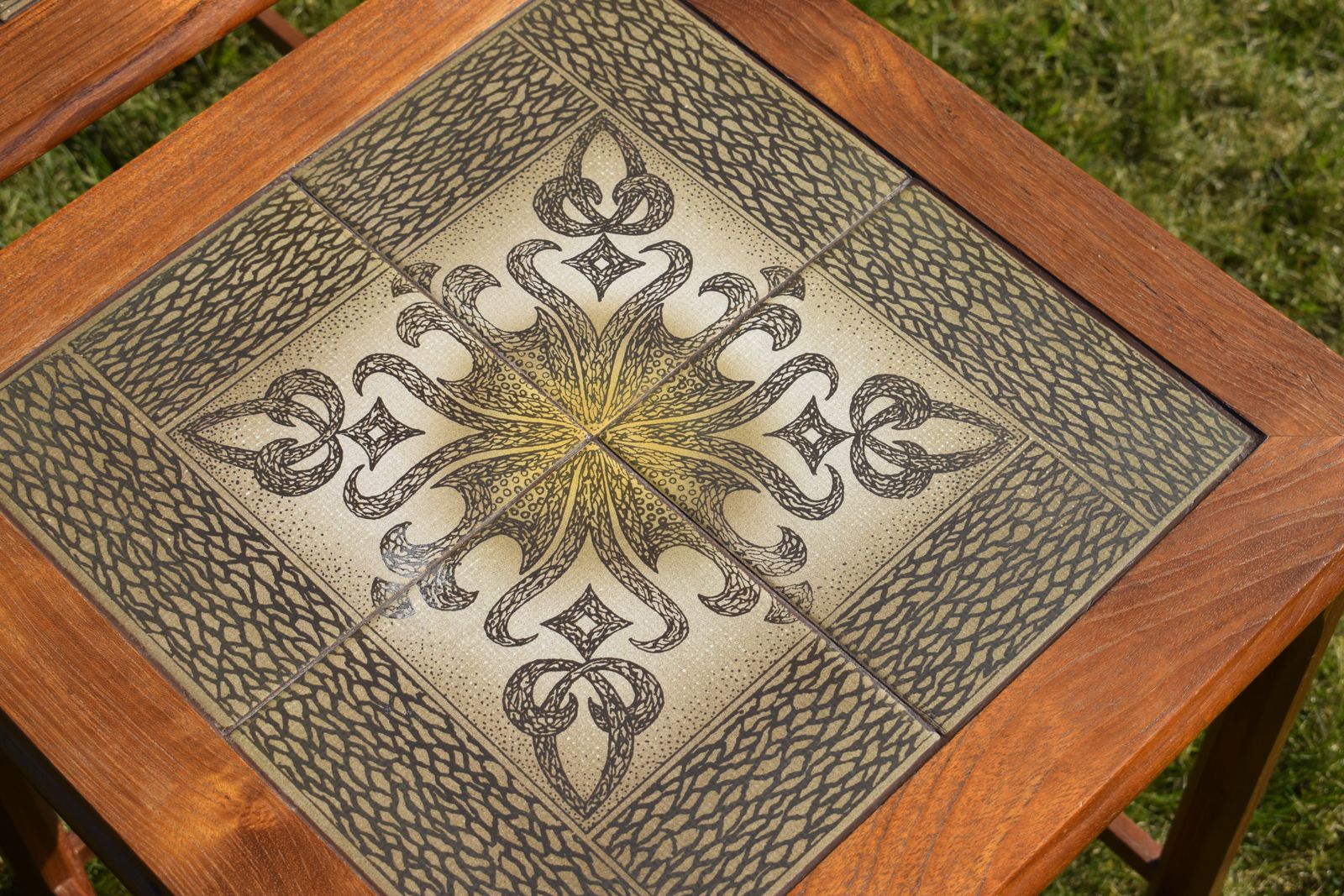 Danish Tiled Top Teak Nest Of Tables photo 225.0