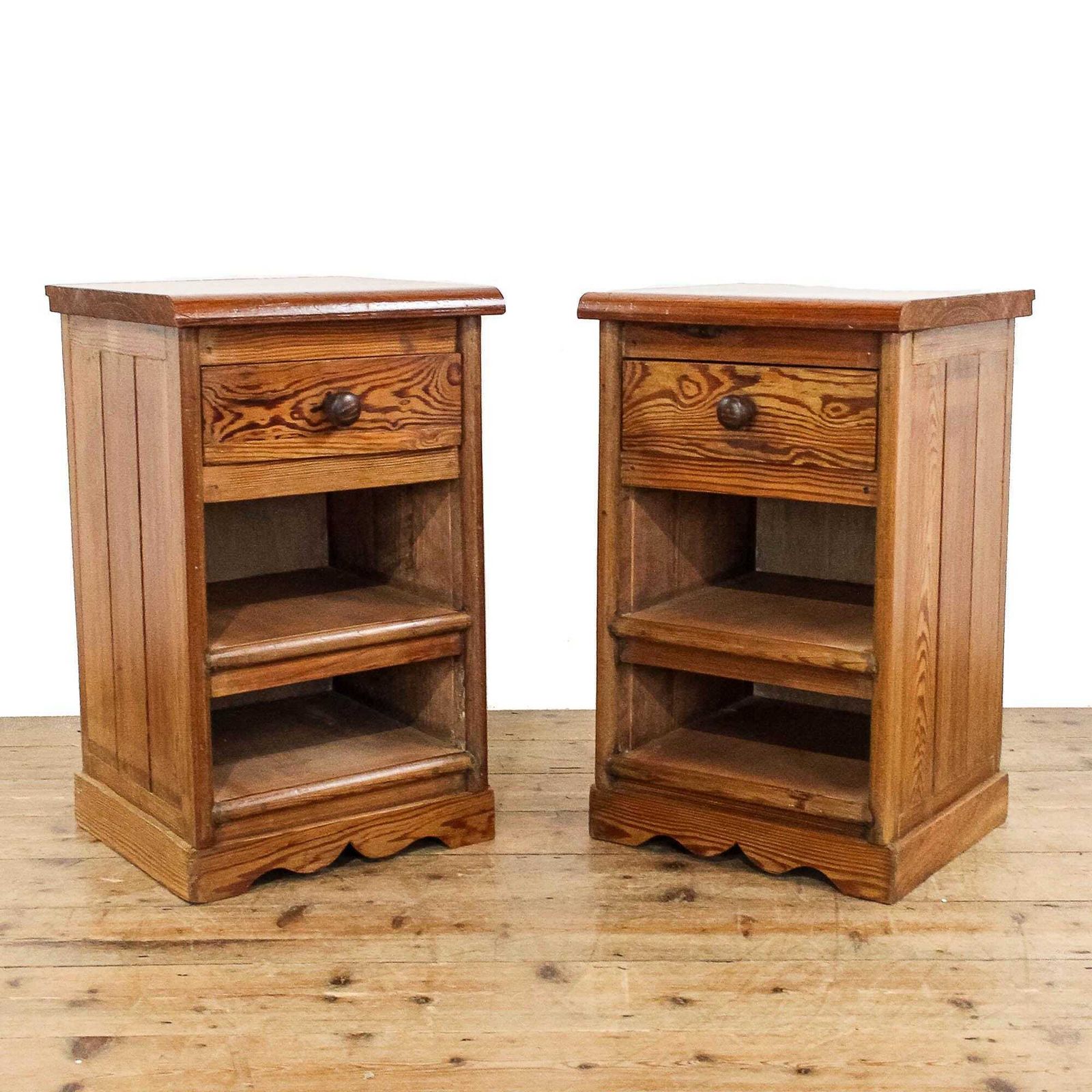 Pair Of Rustic Bedside Cabinets | Bedroom Storage | Pair Of Cabinets | Pitch Pine Chest | Reclaimed Cabinets (M 5864) photo furniture