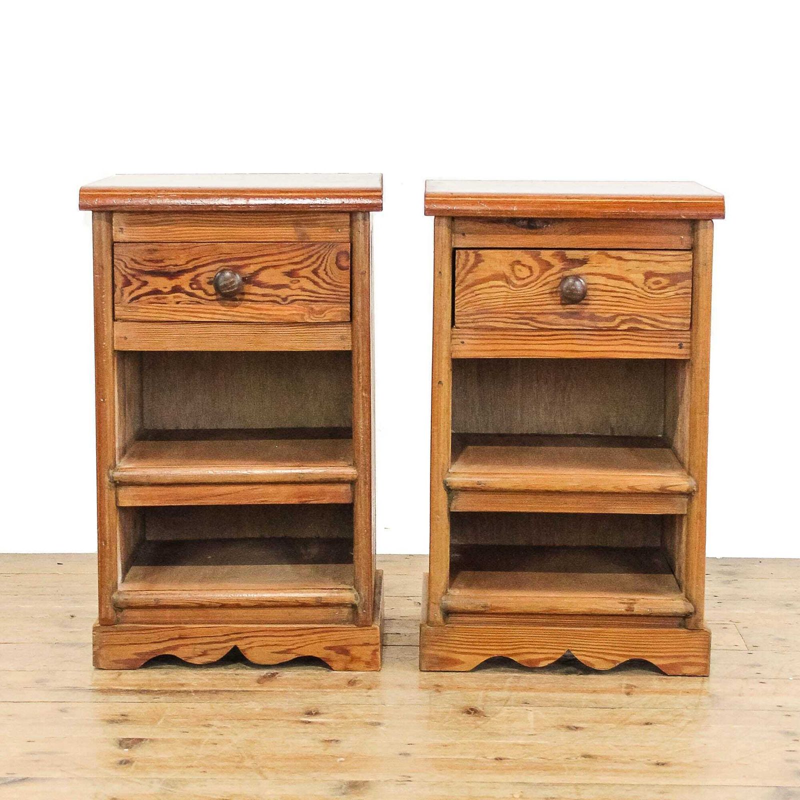 Pair Of Rustic Bedside Cabinets | Bedroom Storage | Pair Of Cabinets | Pitch Pine Chest | Reclaimed Cabinets (M 5864) photo for sale