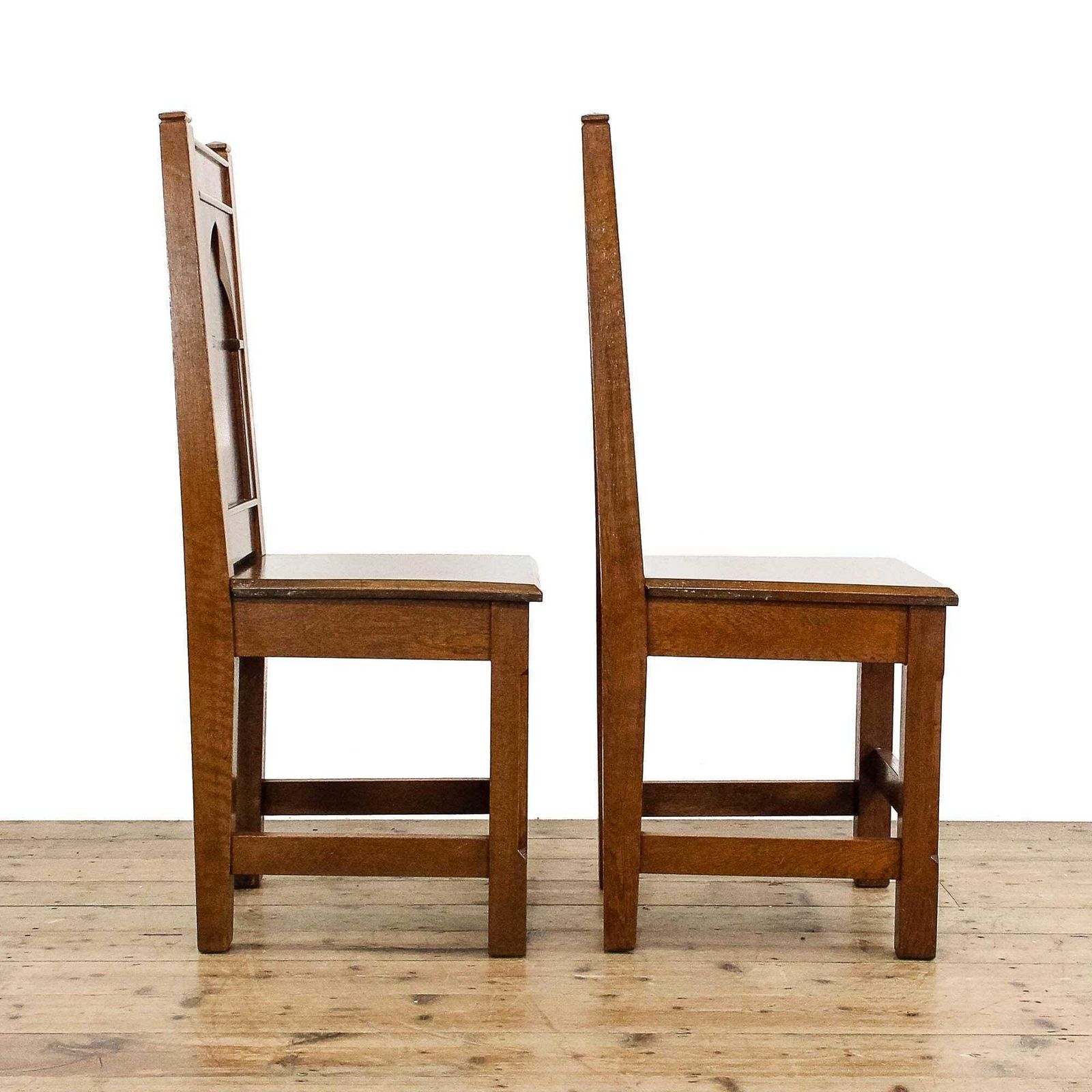 Pair Of Vintage Oak Hall Chairs | Carved Oak | Hallway | Vintage Furniture | Vintage Chair | Pair Of Chairs (M 5920) photo for sale