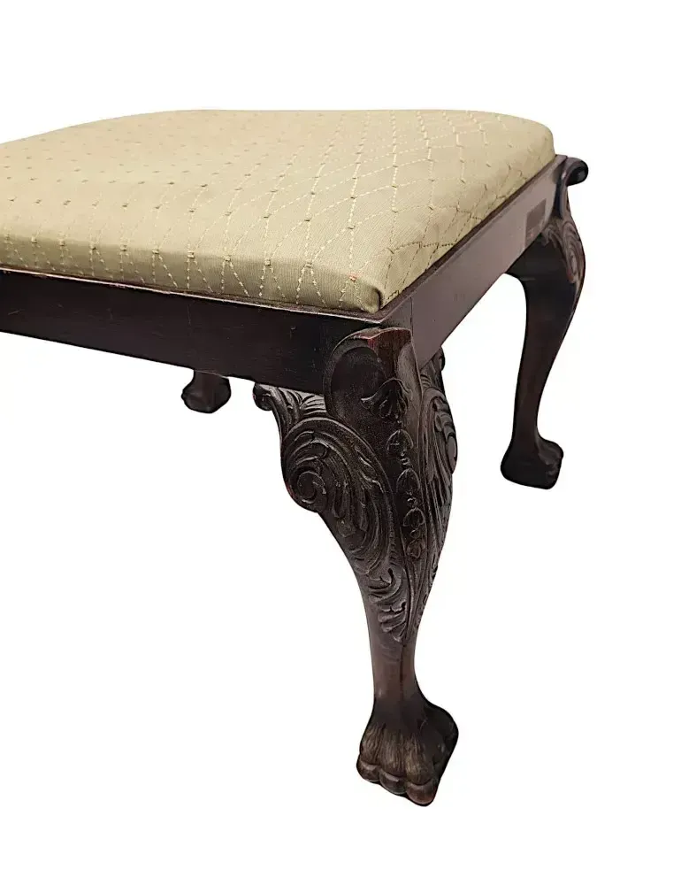 A Fabulous Early 20th Century Stool In The Georgian Irish Style photo vinterior