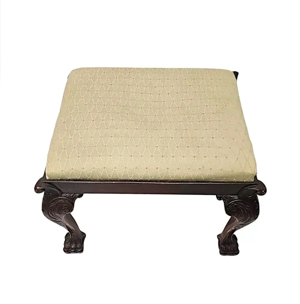 A Fabulous Early 20th Century Stool In The Georgian Irish Style photo vintage