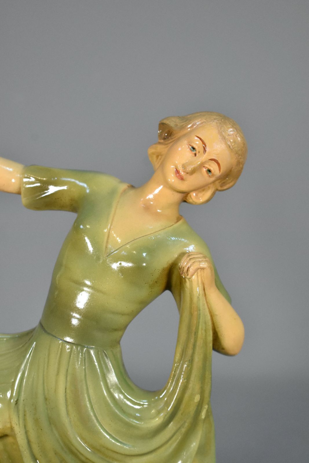 320.0 Art Deco Dancer Figurine In Plaster By Jean Carli photo