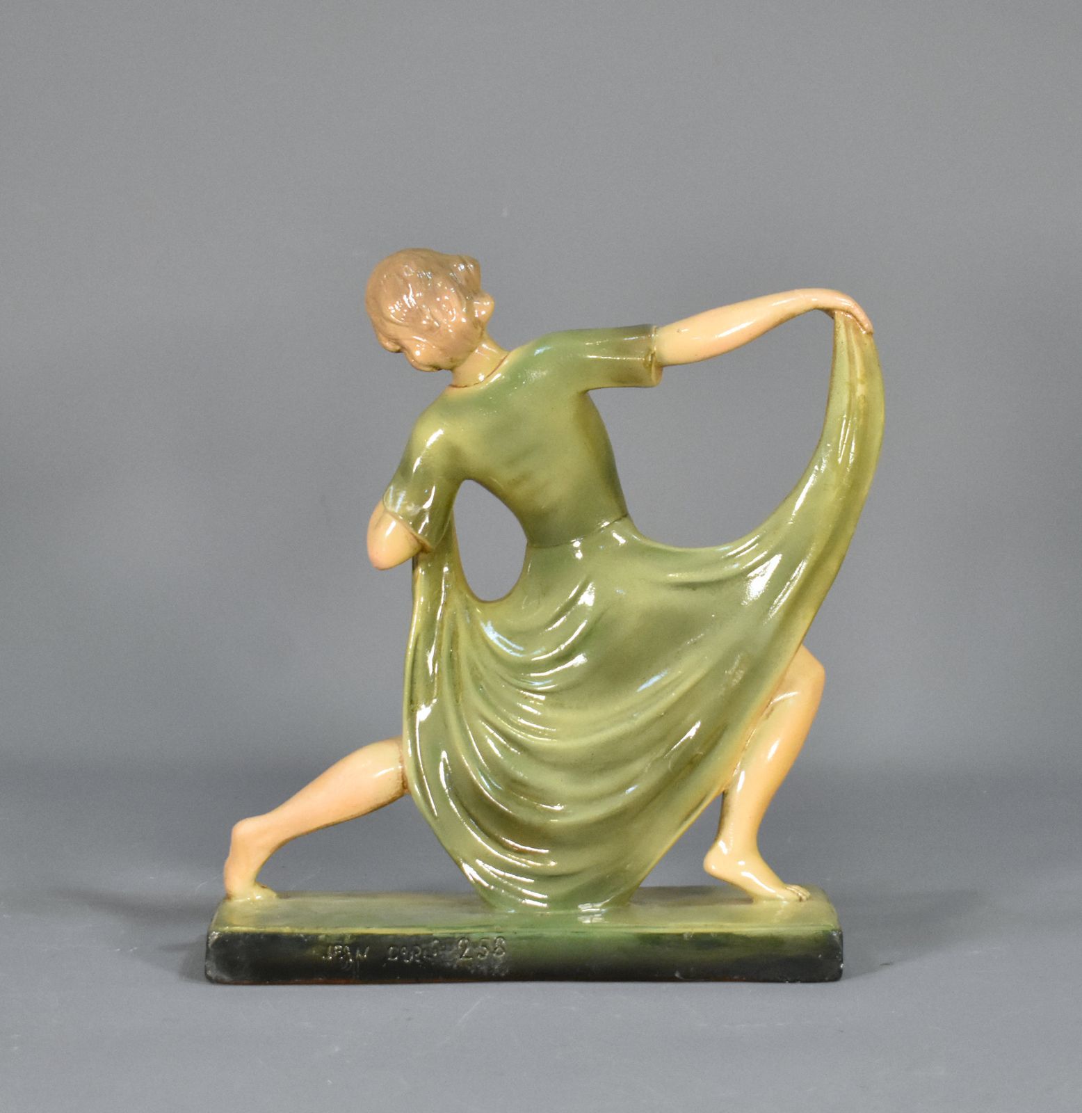 Art Deco Dancer Figurine In Plaster By Jean Carli photo buy