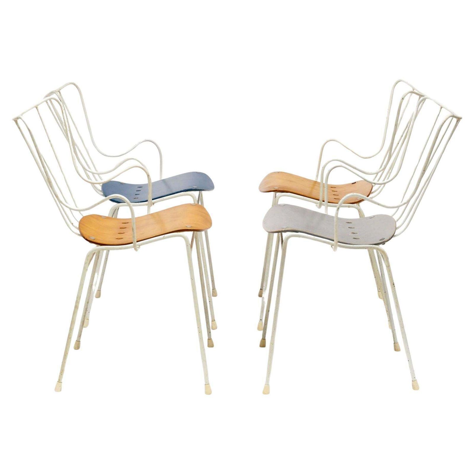 Set Of Four Mid Century Ernest Race Antelope Chairs photo 1645.0