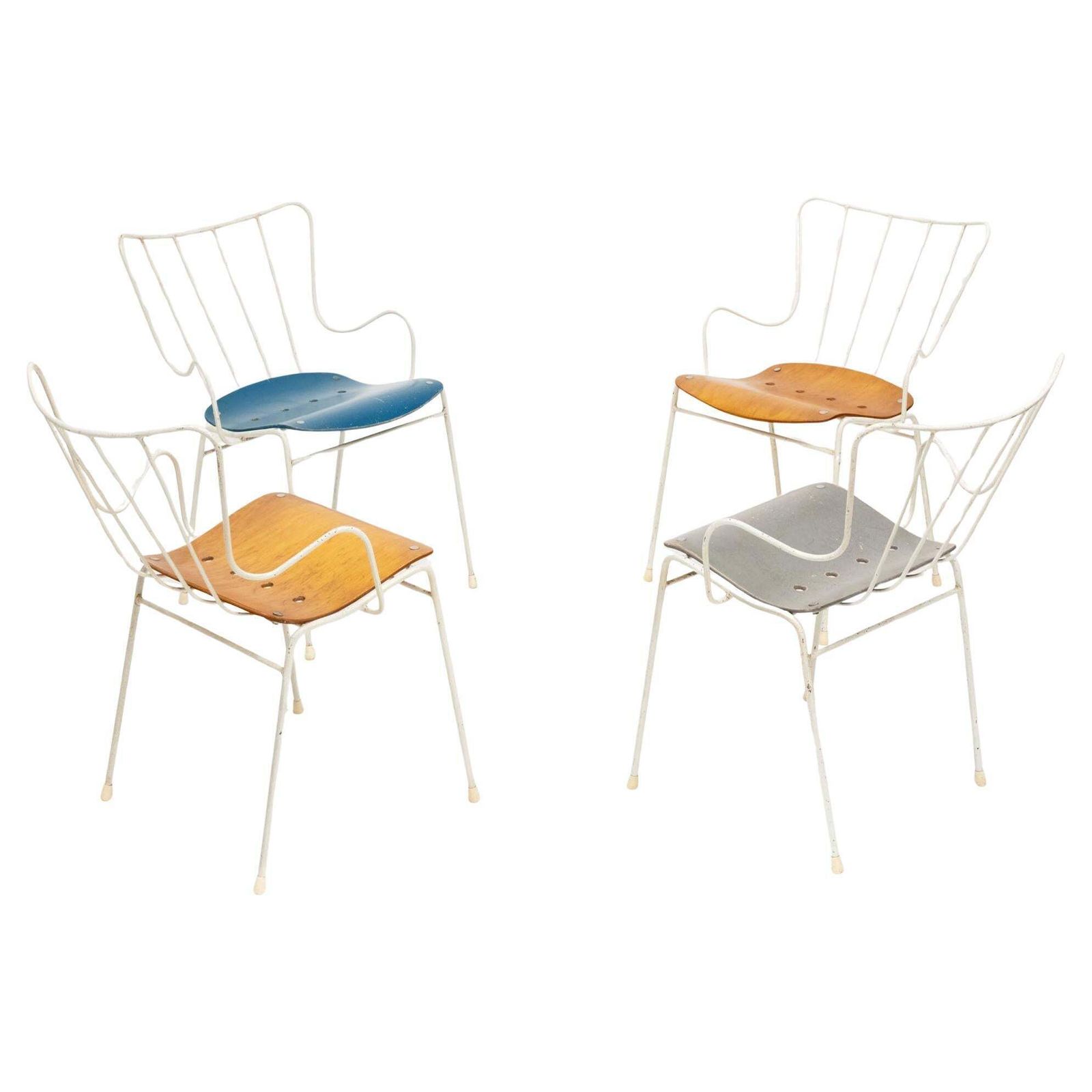photo furniture Set Of Four Mid Century Ernest Race Antelope Chairs