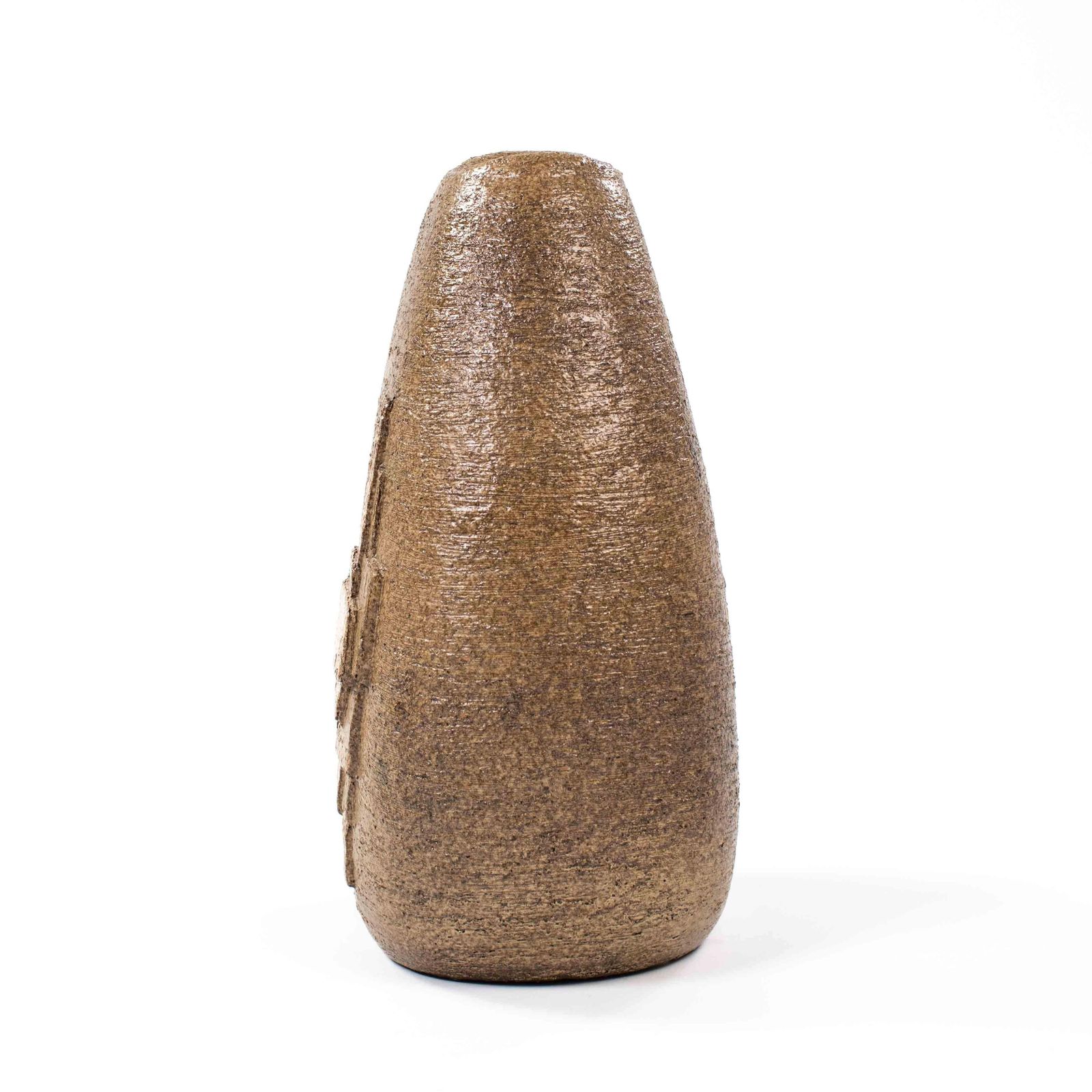 French Mid Century Ceramic Vase With Geometric Decoration By G. Masarra, 1950s photo Home Decor
