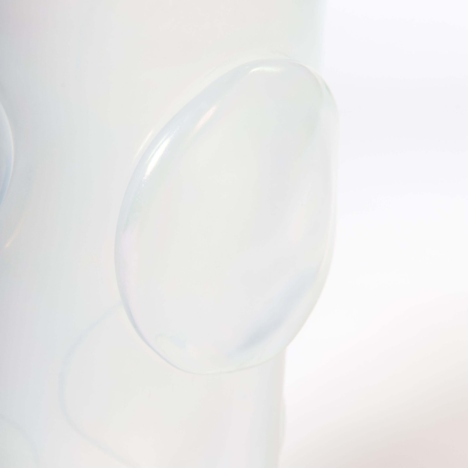 Modern Italian Opalescent Murano Glass Vase With Applications By Pino Signoretto photo for sale