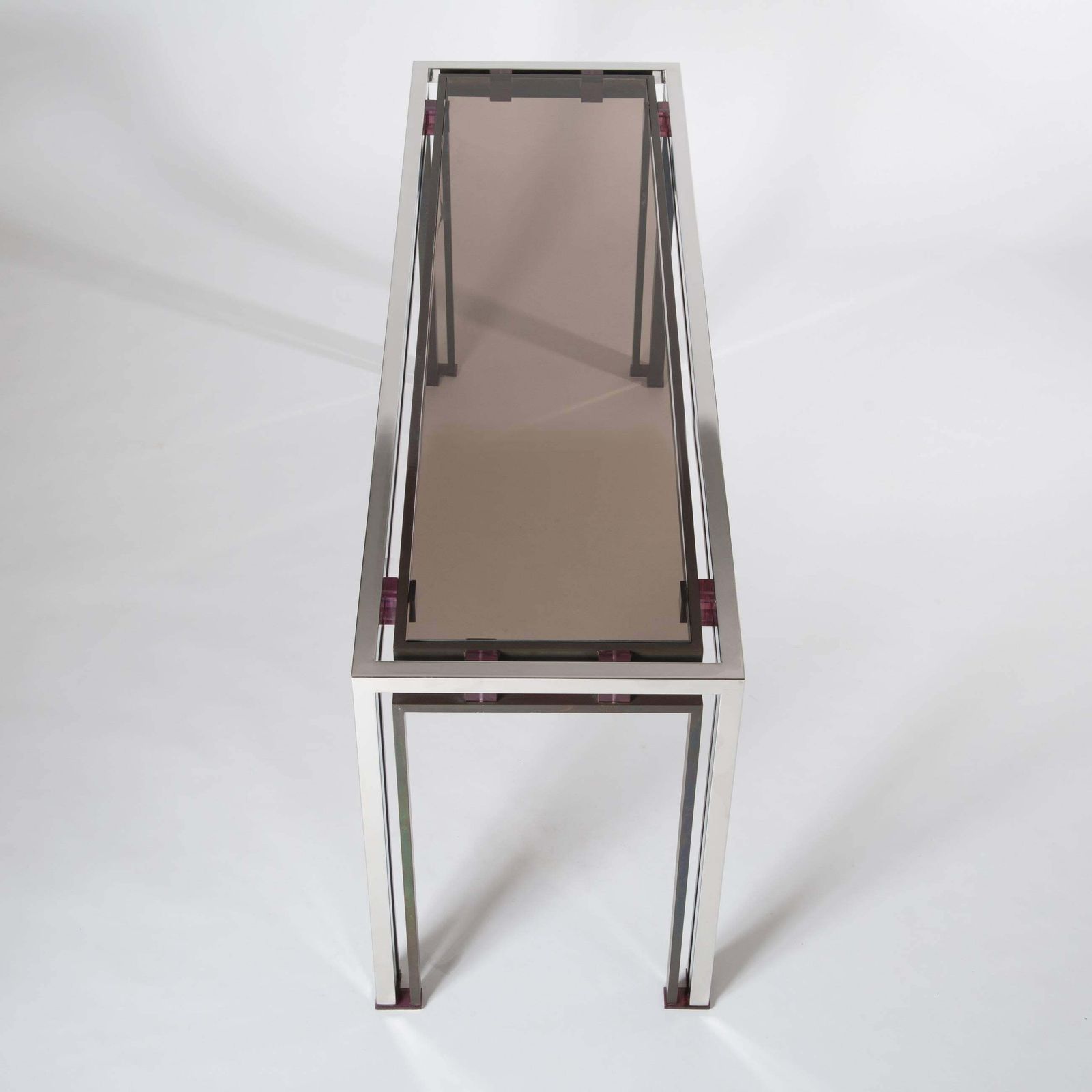 Mid Century Italian Chrome   Bronze   Bakelite Console Table By Romeo Rega 1970s photo vintage