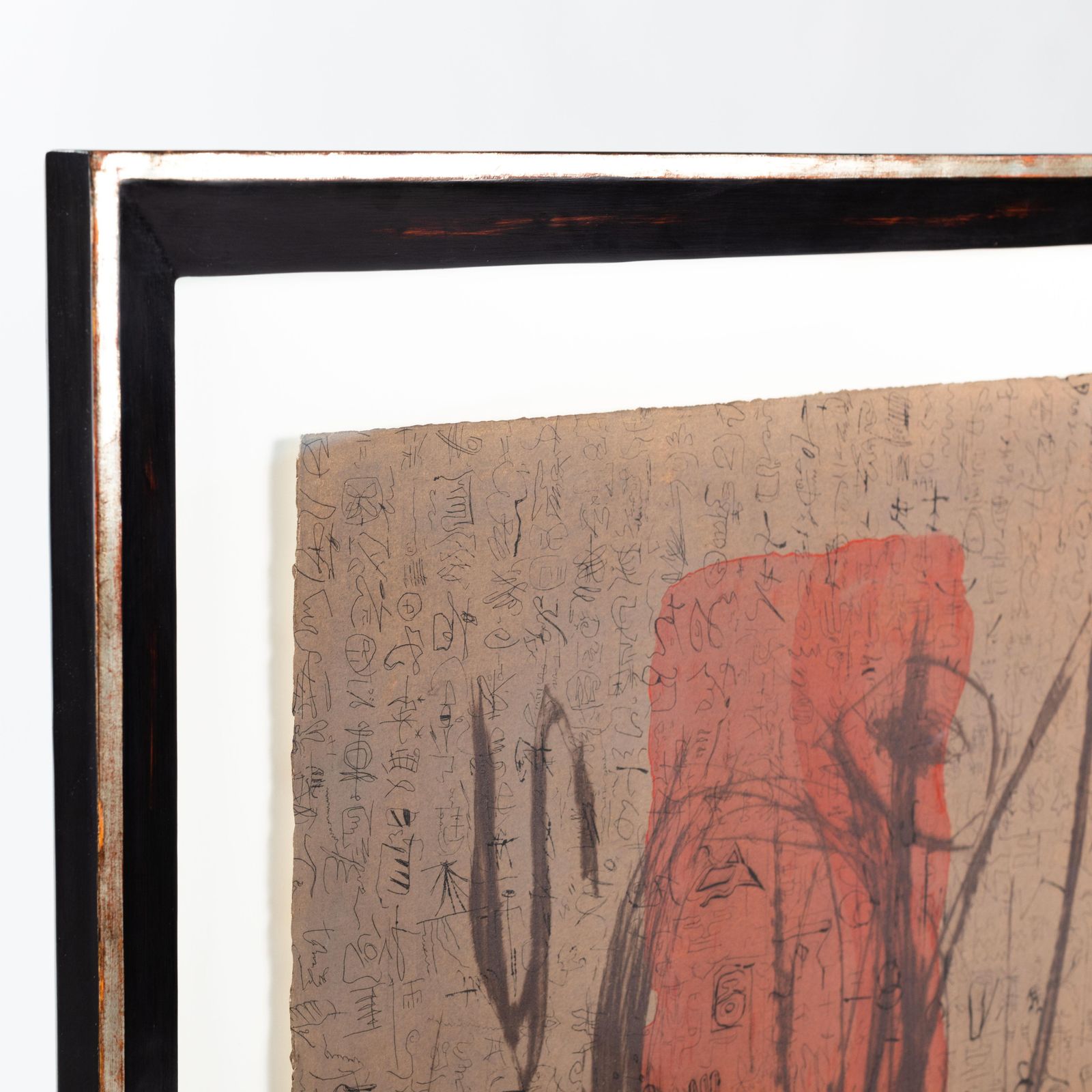 Abstract Painting Beige Brown Orange By The Leipzig Painter W. Biedermann 1987 photo for sale