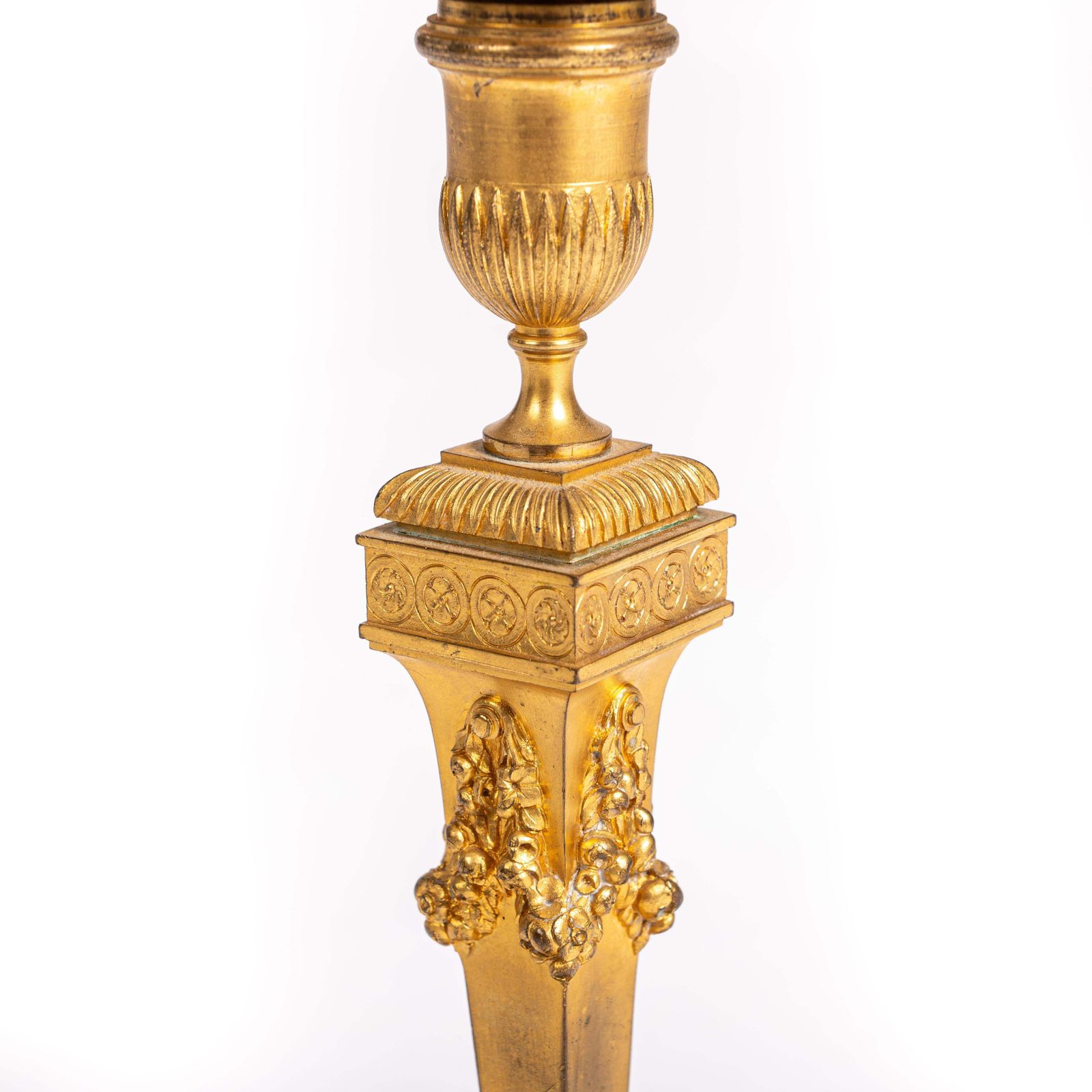 Pair Of Louis Seize Fire Gilded Candlesticks France 1800 By F. Barbedienne photo furniture