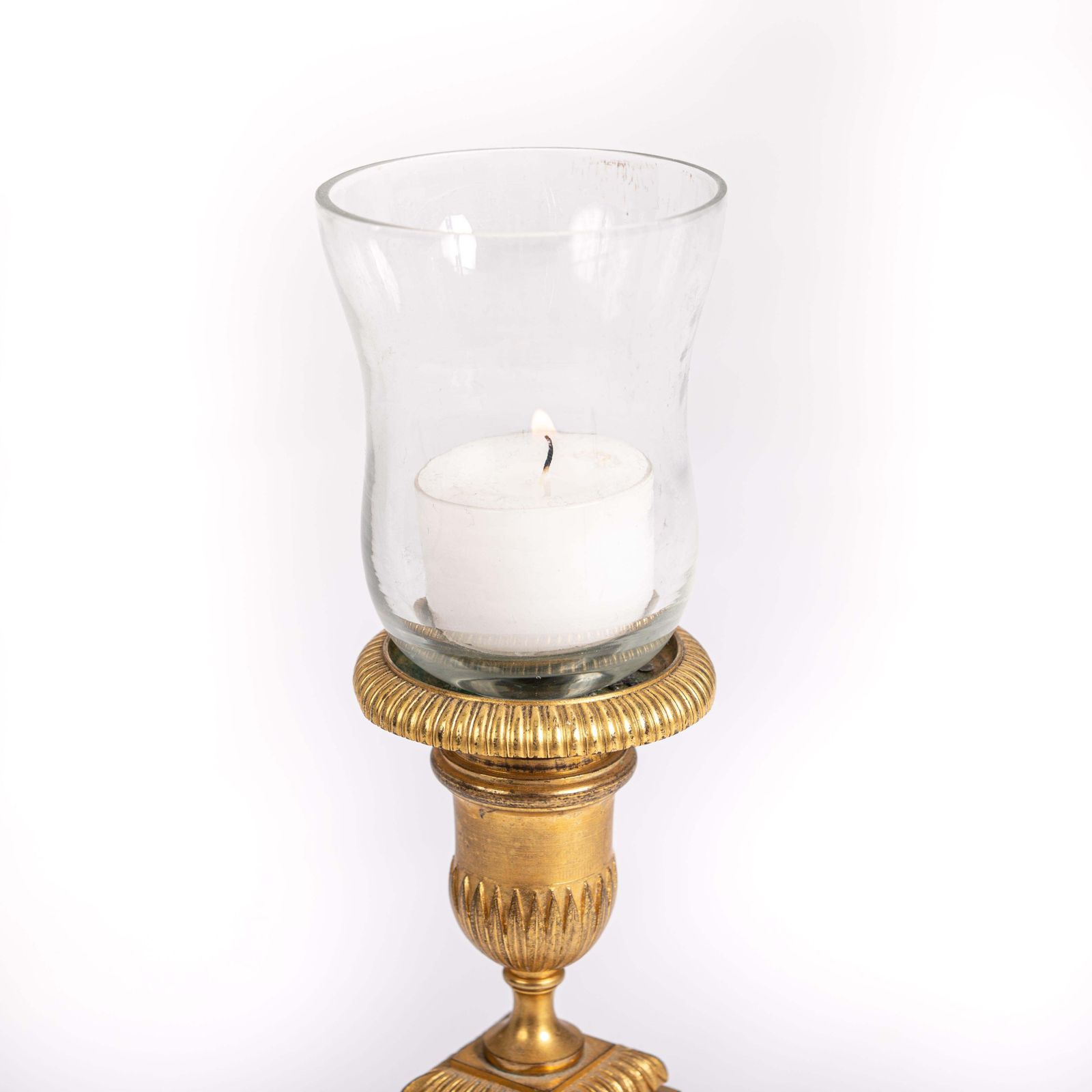 Pair Of Louis Seize Fire Gilded Candlesticks France 1800 By F. Barbedienne photo for sale