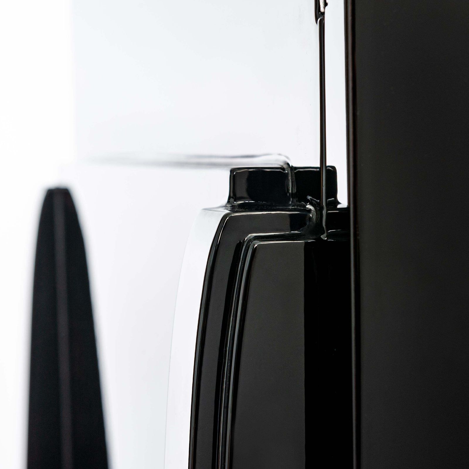 French Cubistic Art Deco Bar Cabinet Black High Gloss Finish From The 1930s photo vinterior