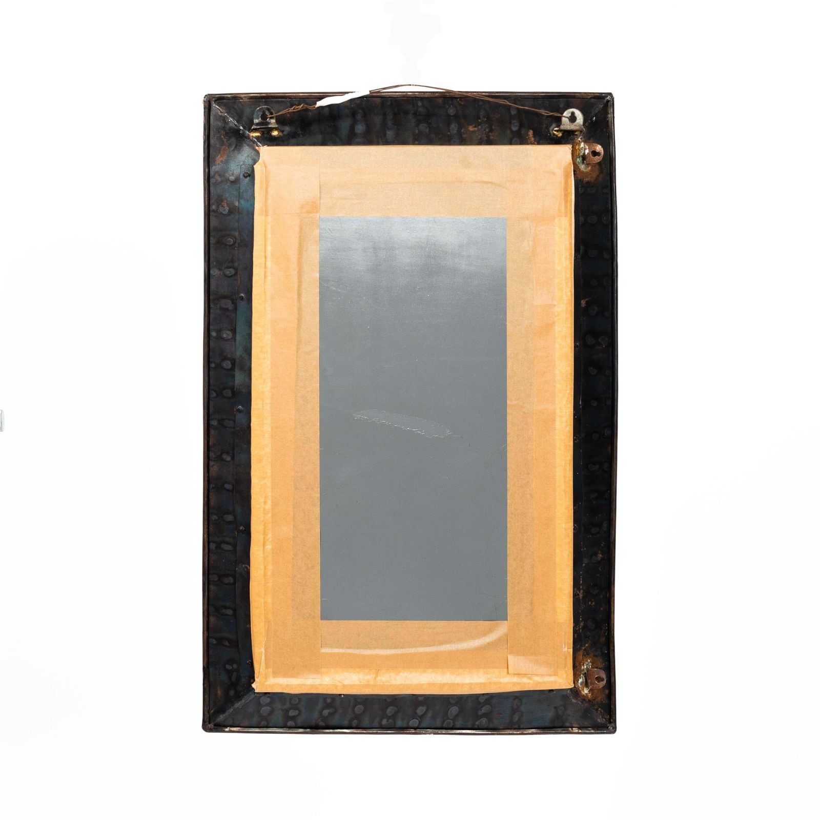 French Mid Century Mirror With Metal Scales Of Copper, Brass And Iron 1960s photo 3267.0