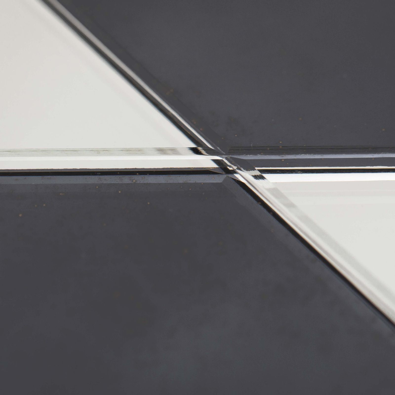 photo vintage French Mid Century Graphic Mirror In Anthracite Silver By Jacques Hitier, 1960s