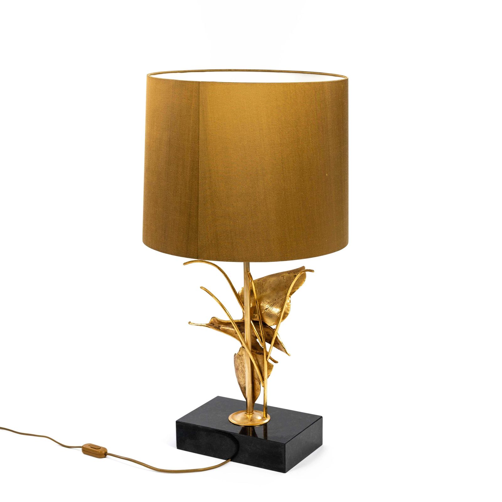 photo furniture Italian Midcentury Gilded Brass Bird Table Lamp By Gm Italia 1950s