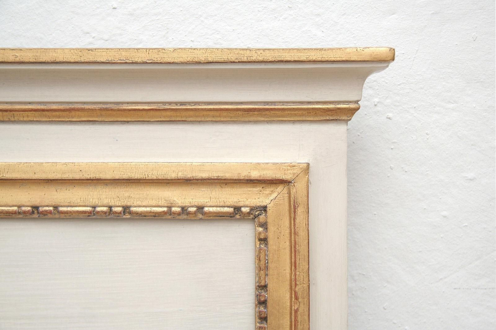 French 18th Century Classicistical Directoire Trumeau/Mirror In White/Gold Paint photo buy