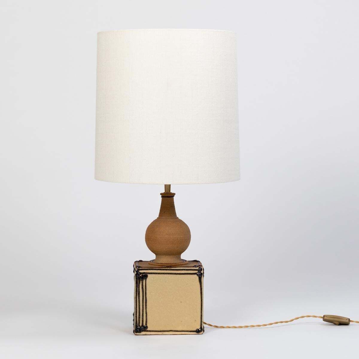 Pair Of Scandinavian Mid Century Ceramic Table Lamps By Heerwegen Denmark 1971 photo buy