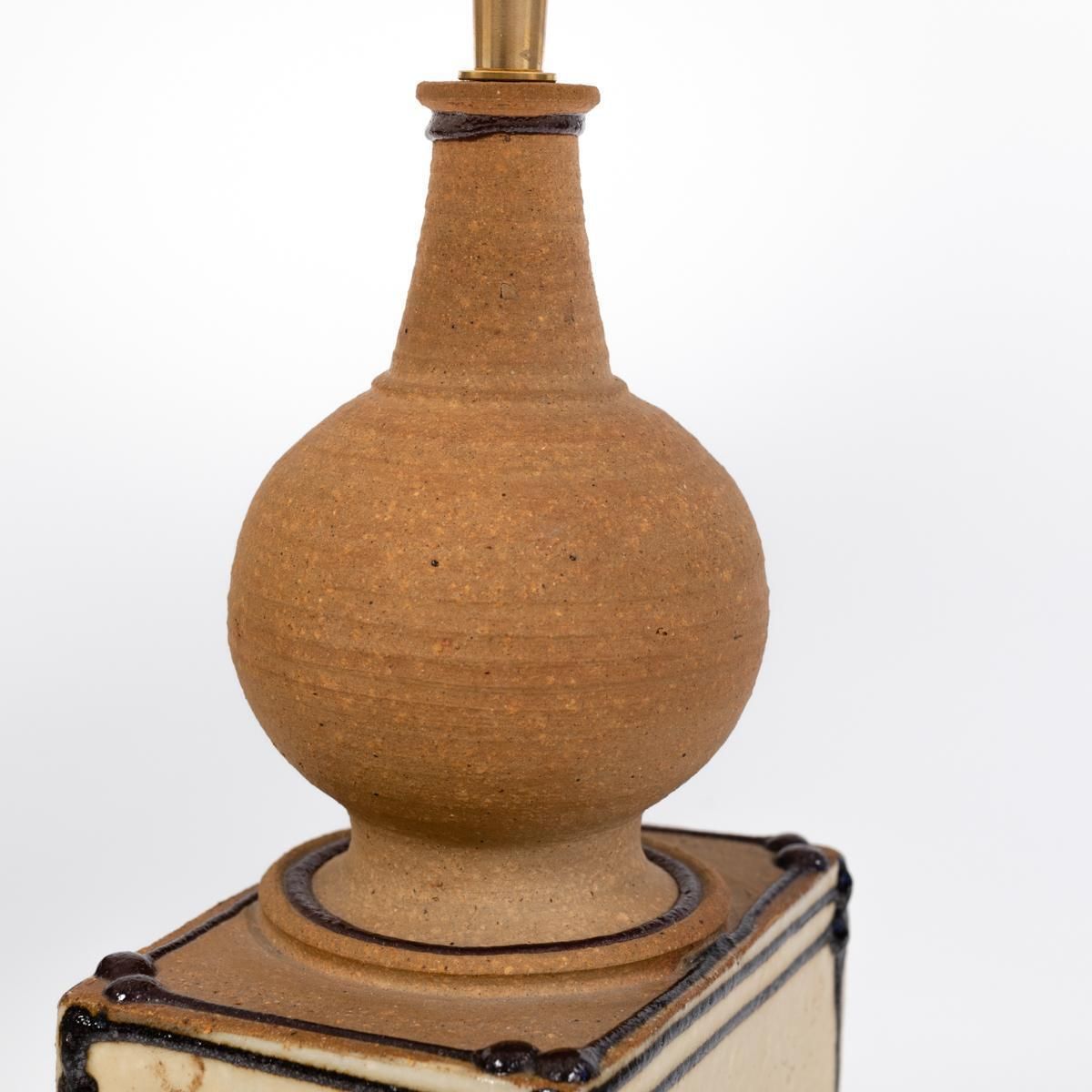 4814.0 Pair Of Scandinavian Mid Century Ceramic Table Lamps By Heerwegen Denmark 1971 photo