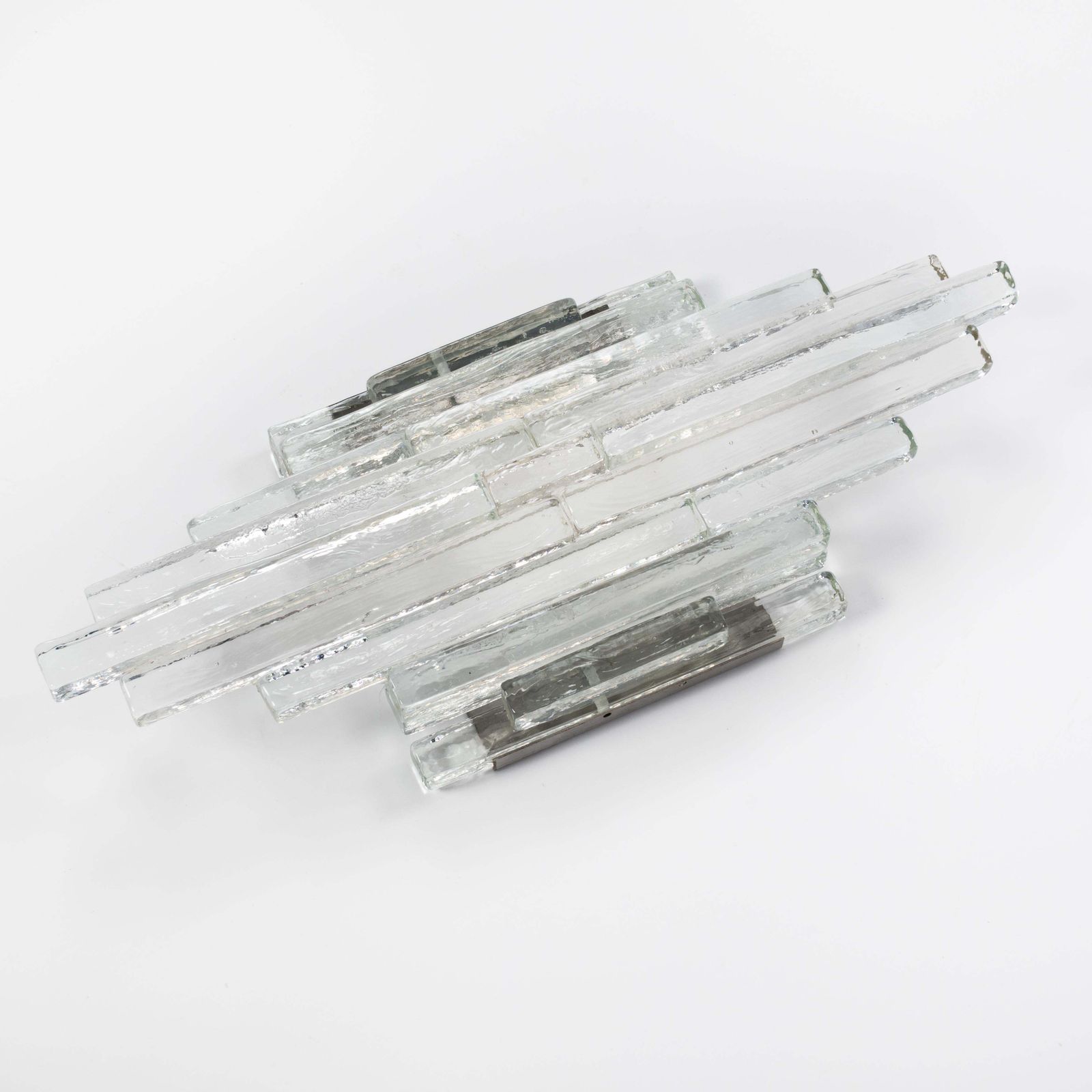 Set Of 3 Clear Murano Glass Wall Sconces By Albano Poli Italy For Poliarte 1960s photo furniture