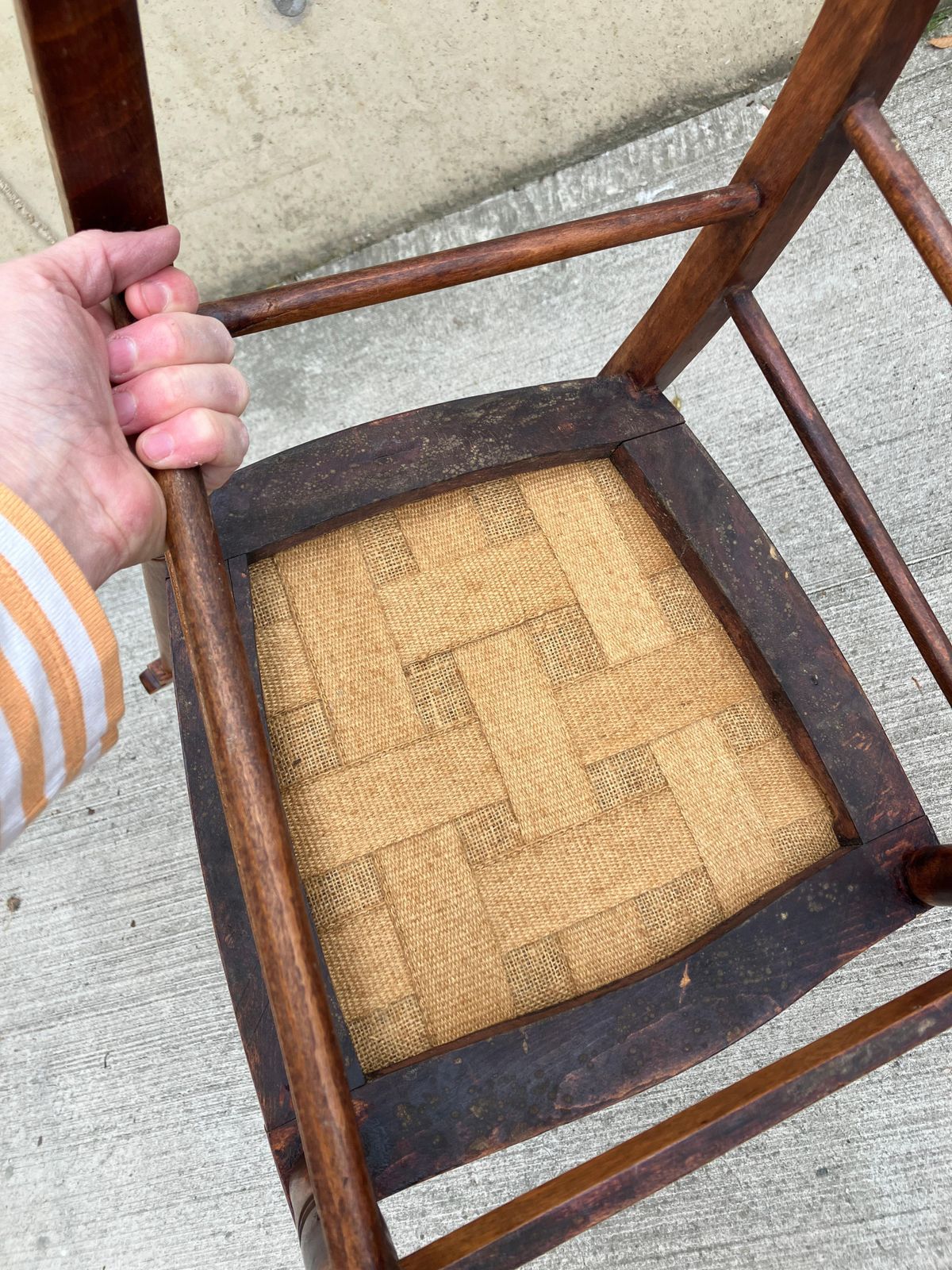 Furniture English Antique Inlaid Mahogany Arts & Crafts Side Chair Bedroom Chair photo