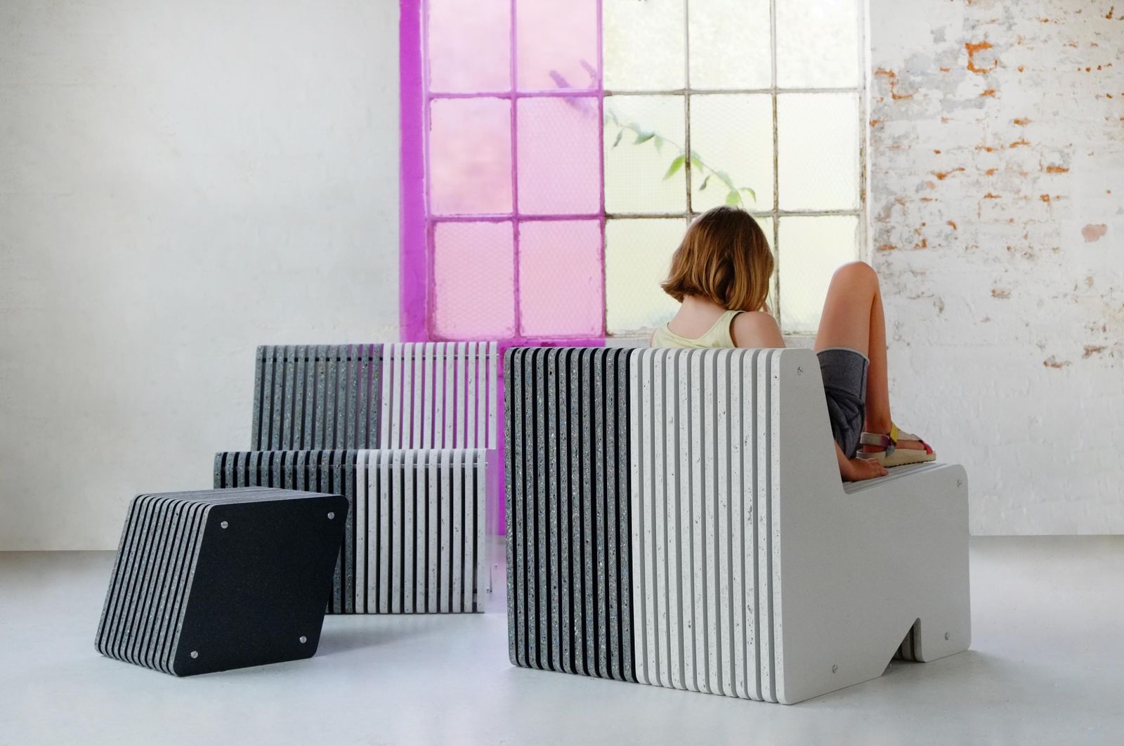 Ex Display Pair Of Jää Armchairs   Sustainable Recycled Plastic Seating photo Furniture