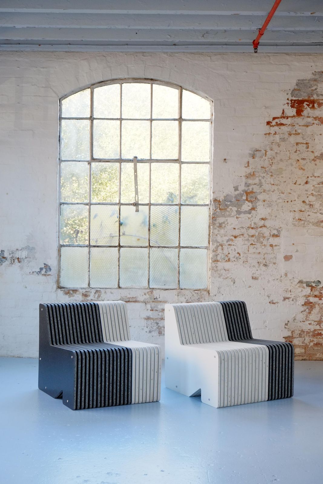 Ex Display Pair Of Jää Armchairs   Sustainable Recycled Plastic Seating photo vinterior