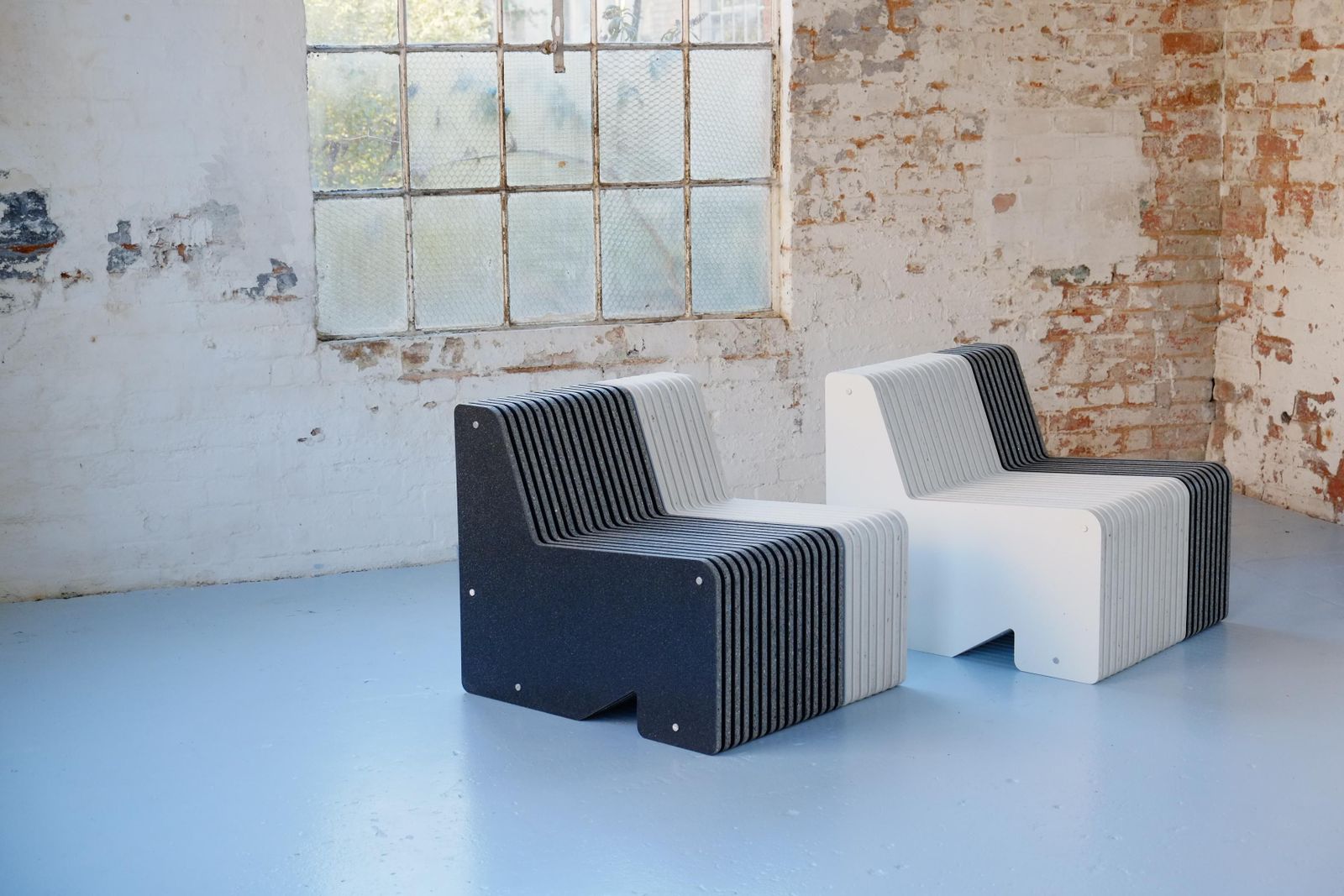 Ex Display Pair Of Jää Armchairs   Sustainable Recycled Plastic Seating photo vintage