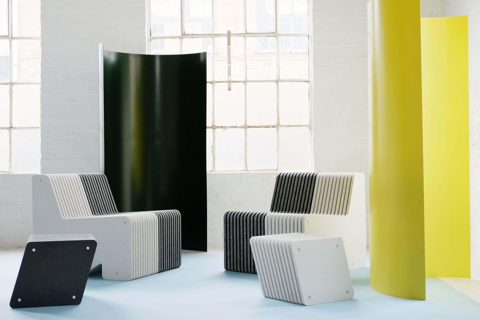 photo buy Ex Display Pair Of Jää Armchairs   Sustainable Recycled Plastic Seating