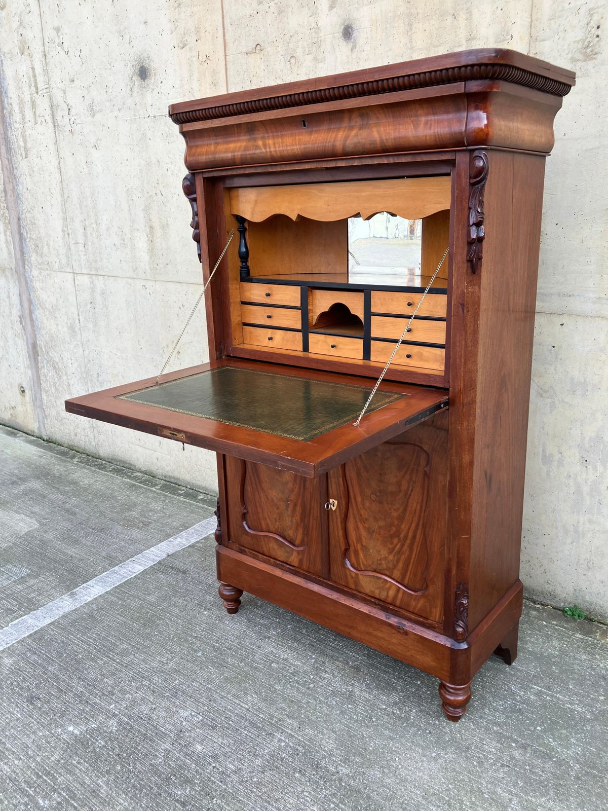 Antique French Secretaire / Bureau In Mahogany photo buy