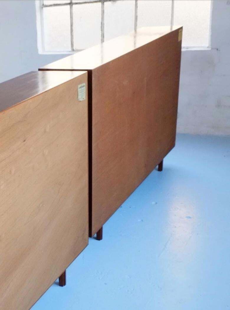 Mid Century Modern Sliding Glass Door Bookcase Cabinet Robert Heritage photo vinterior