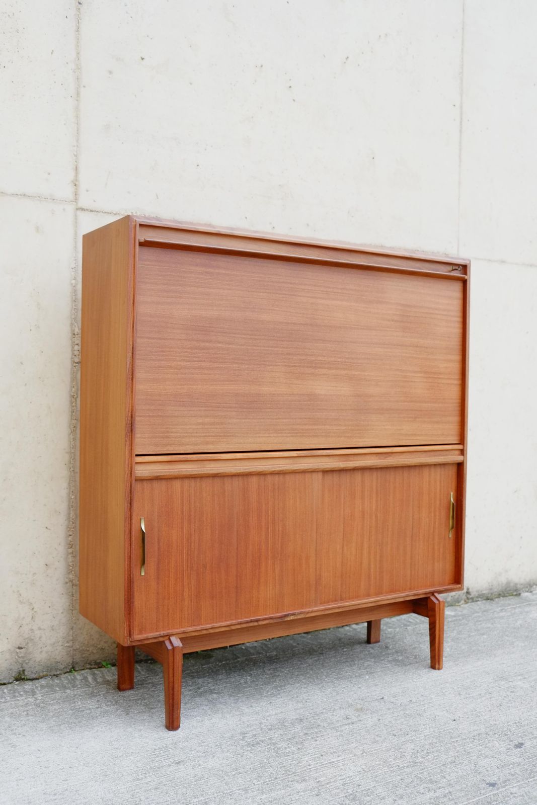 Furniture Mid Century Modern Mad Men Bureau Secretaire Cabinet By Beaver And Tapley photo