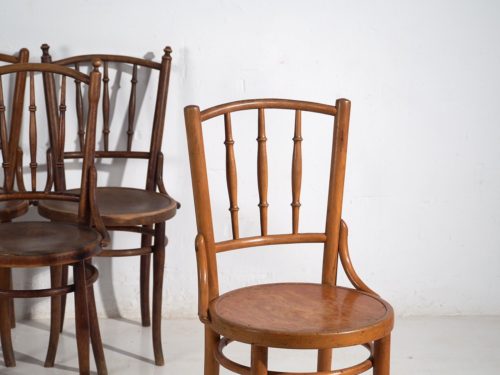 Antique Thonet Bentwood Chairs (C.1920). Set Of 4 Pieces #14 photo furniture