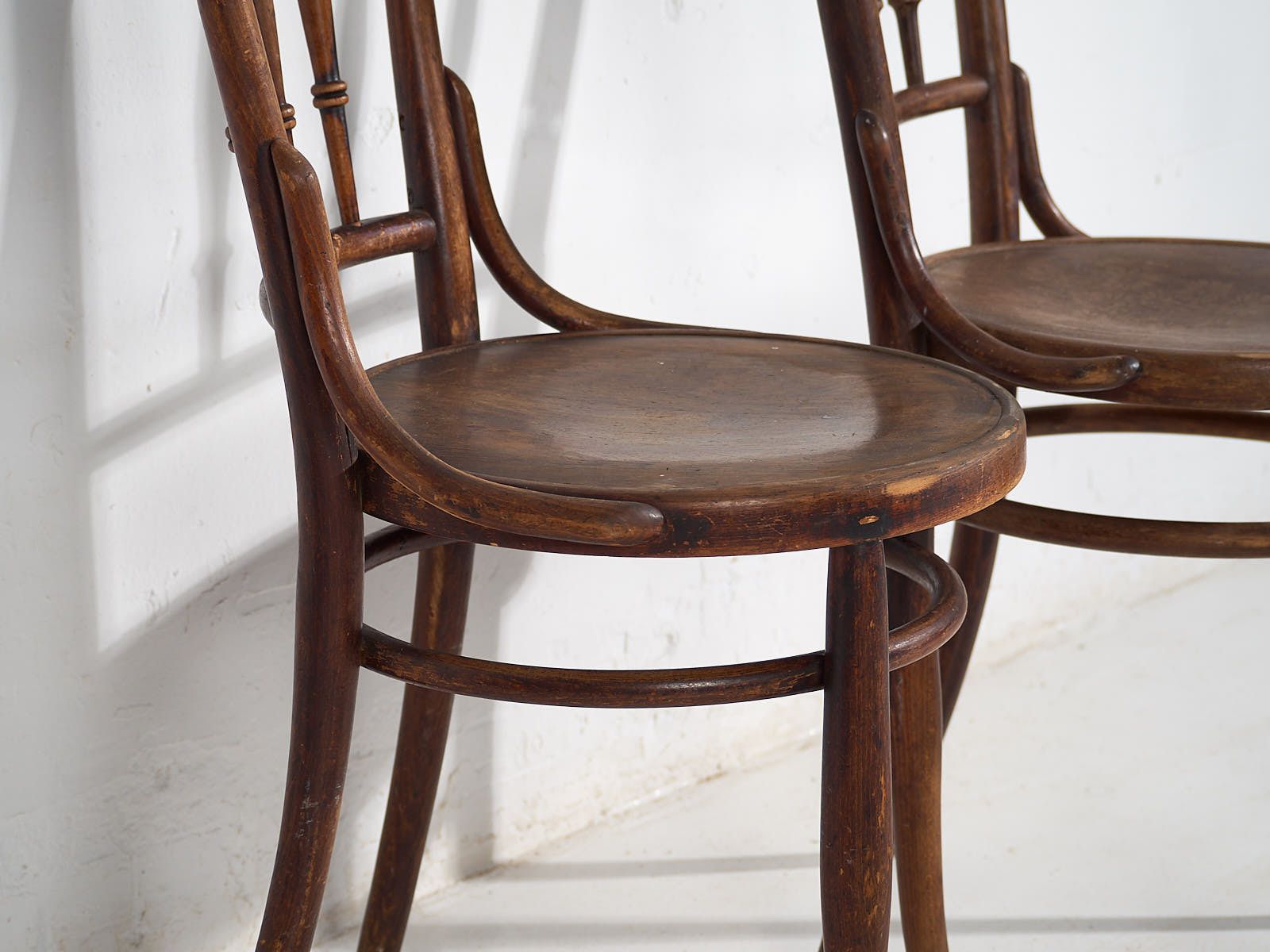 Furniture Antique Thonet Bentwood Chairs (C.1920). Set Of 4 Pieces #14 photo