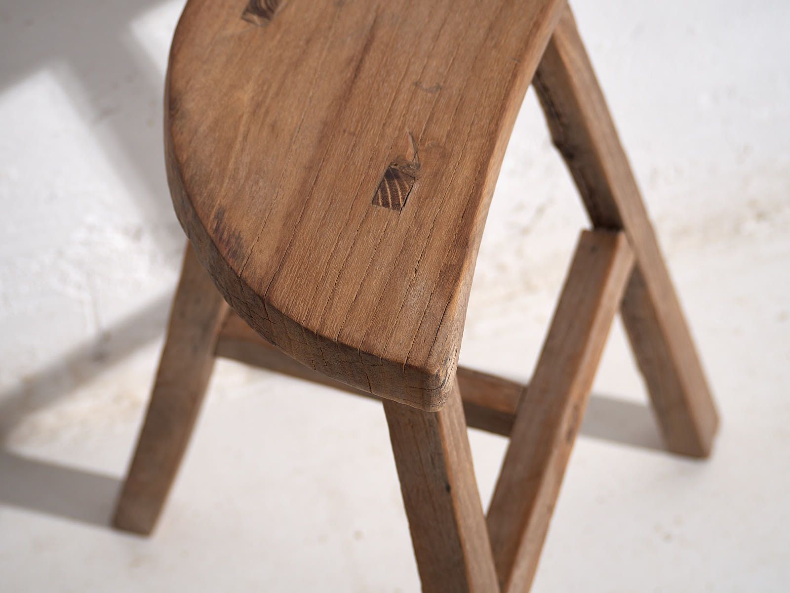 Antique Wabi Sabi Style Stool (C.1900) #6 photo Furniture