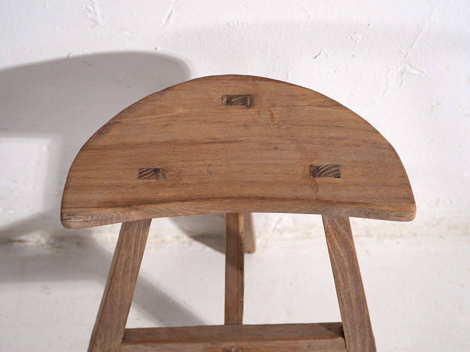 photo furniture Antique Wabi Sabi Style Stool (C.1900) #6