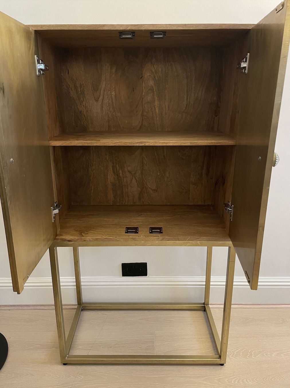 Avant Garde Furniture   India Brass Geometric Bar Cabinet photo 2850.0