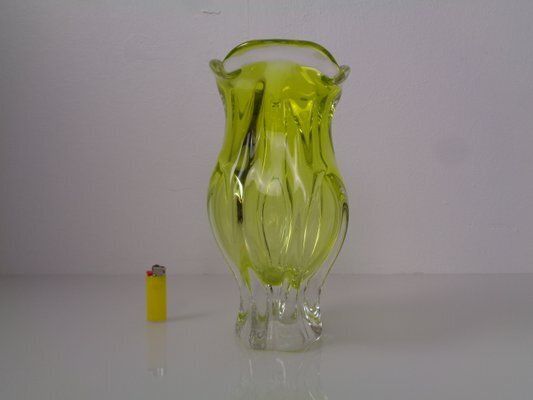Czech Glass Vase By Josef Hospodka, 1960s photo for sale