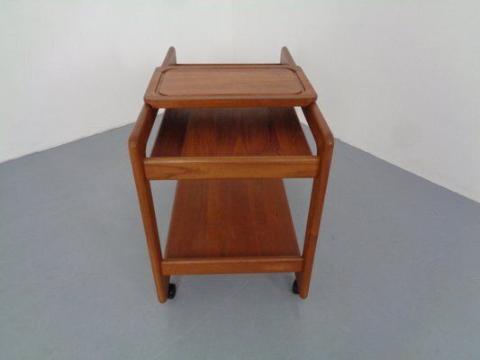 Large Teak Bar Cart From Tarm Stole Møbelfabrik, Denmark, 1960s photo vintage
